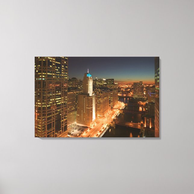 USA, Illinois, Chicago: The Loop: Buildings Canvas Print (Front)