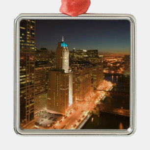 USA, Illinois, Chicago: The Loop: Buildings Metal Ornament