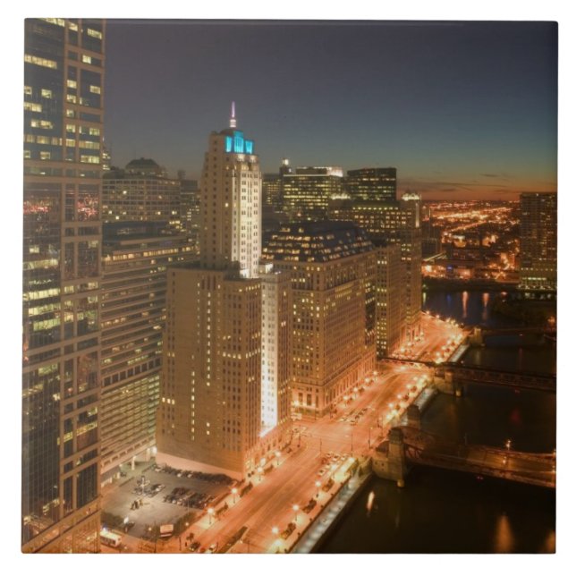 USA, Illinois, Chicago: The Loop: Buildings Tile (Front)