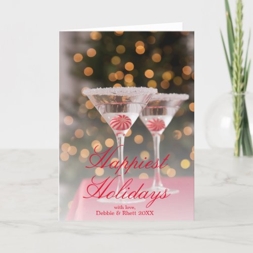 USA Illinois Metamora Christmas cocktail Holiday Card