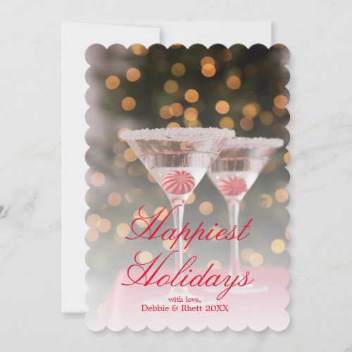 USA Illinois Metamora Christmas cocktail Holiday Card