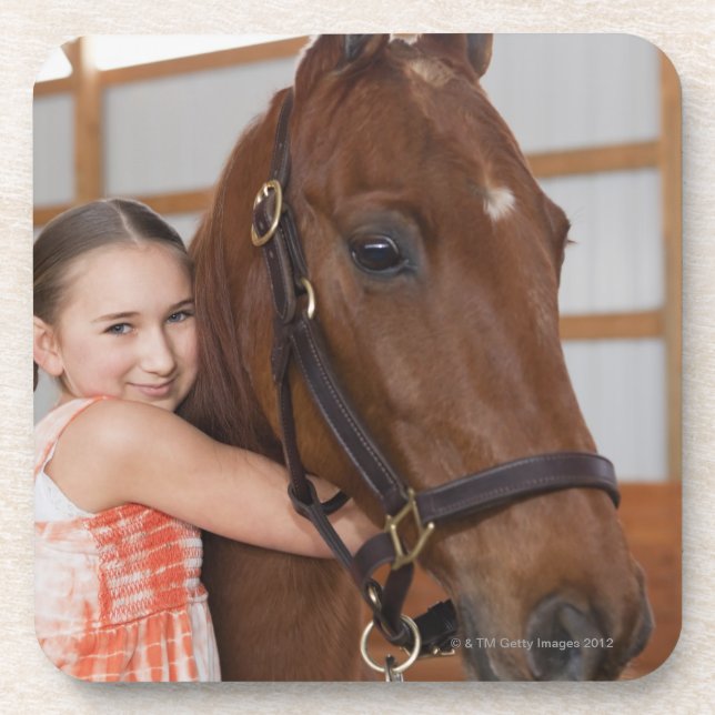 USA, Illinois, Metamora, Portrait of smiling Beverage Coaster (Front)