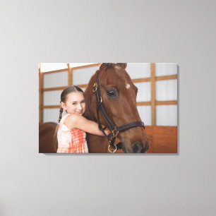 USA, Illinois, Metamora, Portrait of smiling Canvas Print