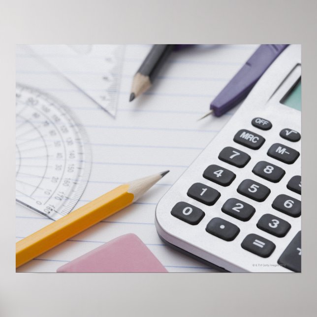 USA, Illinois, Metamora, Still life with school Poster (Front)