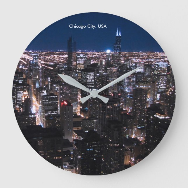 USA Image for Round Large Wall Clock (Front)