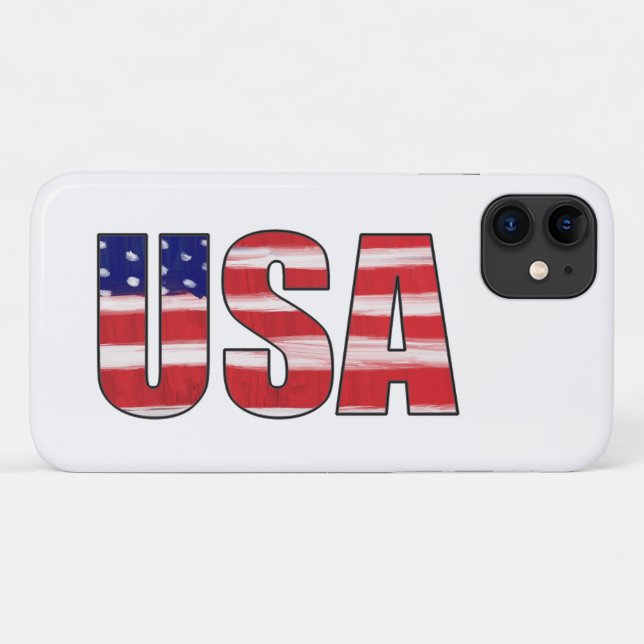 USA In Flag Colors Case-Mate iPhone Case (Back (Horizontal))