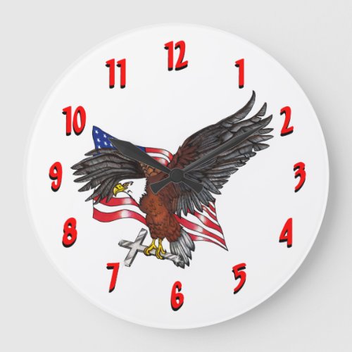 USA In God We Trust American Eagle Clock