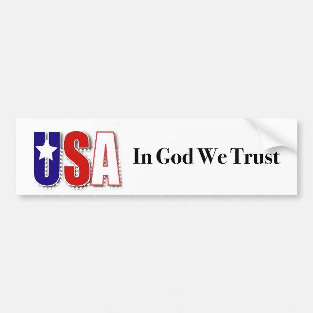 USA "In God We Trust" bumper sticker (Front)
