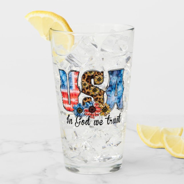 USA In God We Trust | Christian | Sunflower Glass (Front Ice)