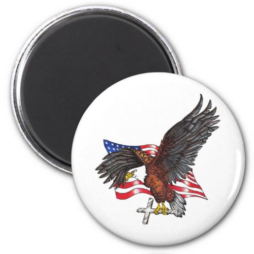 USA In God We Trust Eagle Magnet
