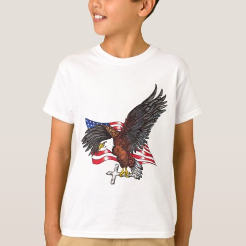 USA In God We Trust Eagle T_Shirt