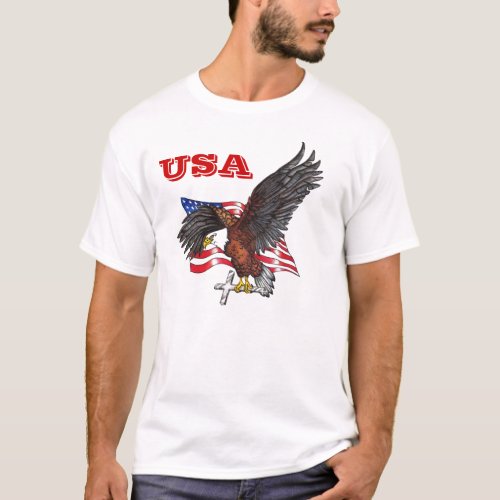 USA In God We Trust Eagle T_Shirt