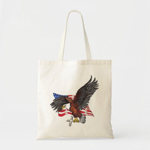 USA In God We Trust Eagle Tote Bag