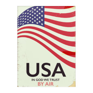 USA "In god we Trust" vintage poster Acrylic Print