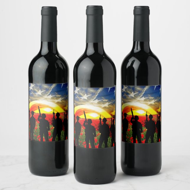 USA In Honor Wine Label (Bottles)