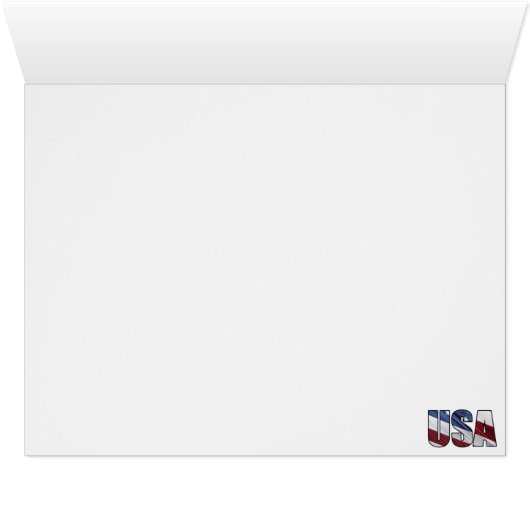 USA in Red White and Blue American Patriotic Flag (Inside Horizontal (Bottom))