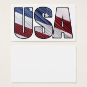 USA in Red White and Blue American Patriotic Flag (Front & Back)