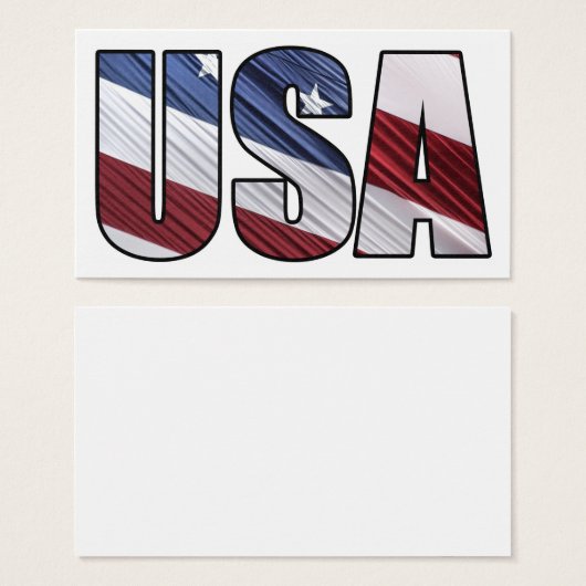 USA in Red White and Blue American Patriotic Flag (Front & Back)