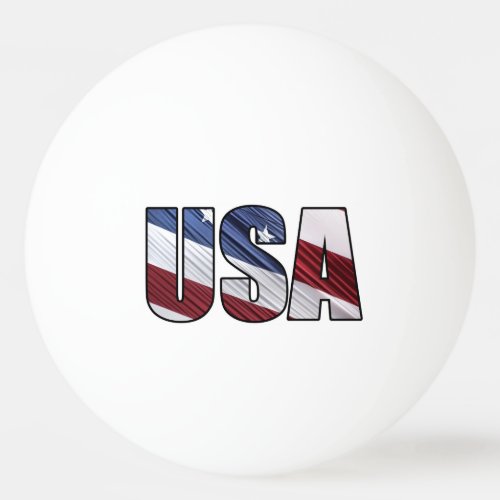 USA in Red White and Blue American Patriotic Flag Ping_Pong Ball