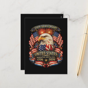 USA Independence 250th Anniversary 1776 2026 Holiday Postcard