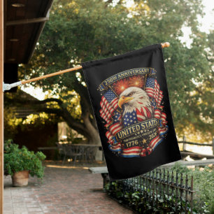 USA Independence 250th Anniversary 1776 2026 House Flag