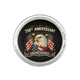USA Independence 250th Anniversary 1776 2026 Patri Ring