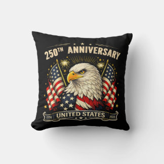 USA Independence 250th Anniversary 1776 2026 Patri Throw Pillow