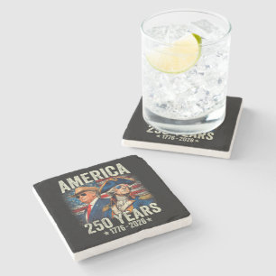 USA Independence 250th Anniversary 1776 2026 Stone Coaster