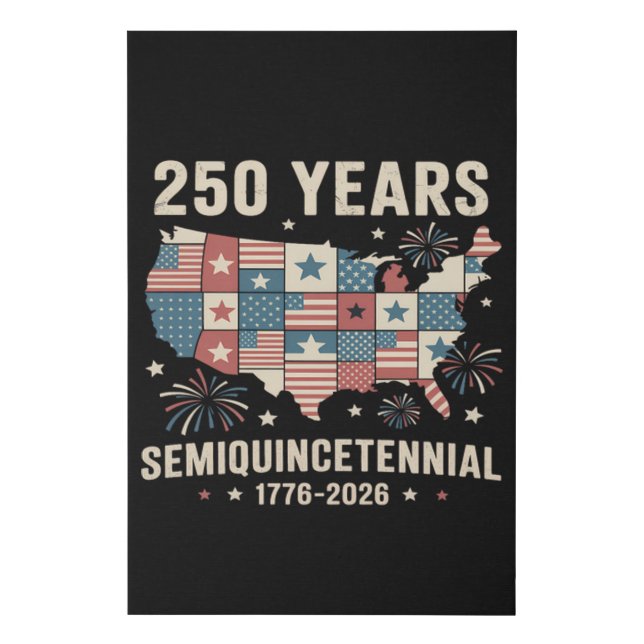 usa independence 250th anniversary faux canvas print (Front)