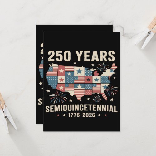 USA Independence 250th Anniversary  Invitation