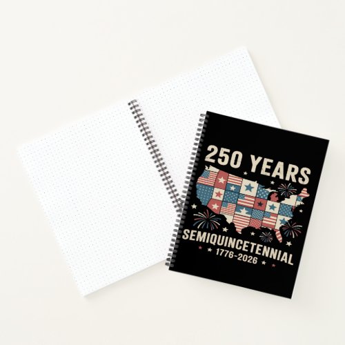 usa independence 250th anniversary notebook