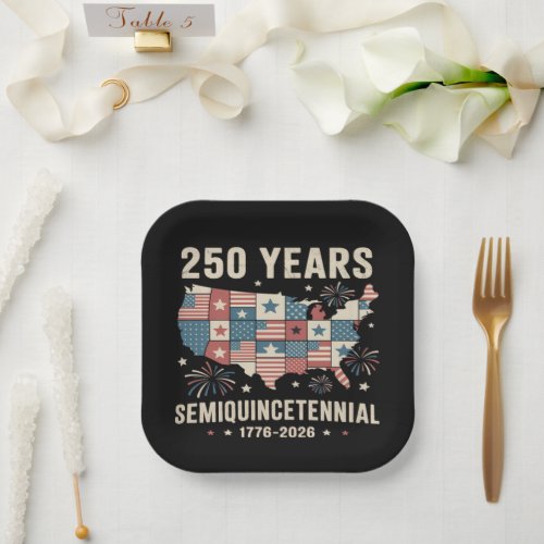 usa independence 250th anniversary paper plates