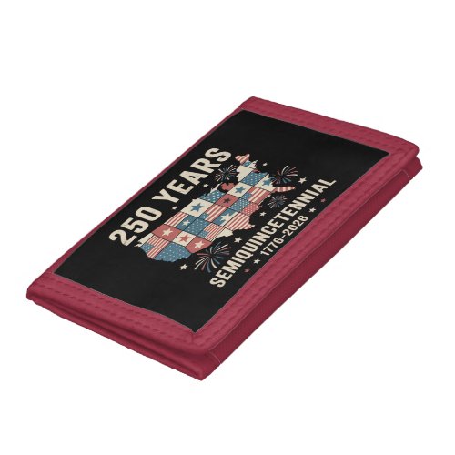 usa independence 250th anniversary trifold wallet