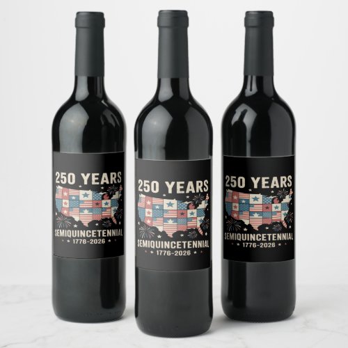 usa independence 250th anniversary wine label