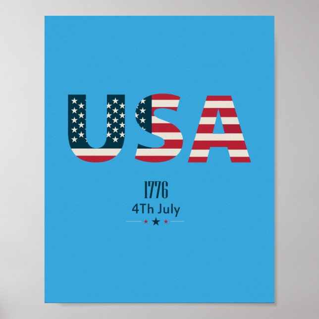 USA independence, 4th July 1776 Poster (Front)