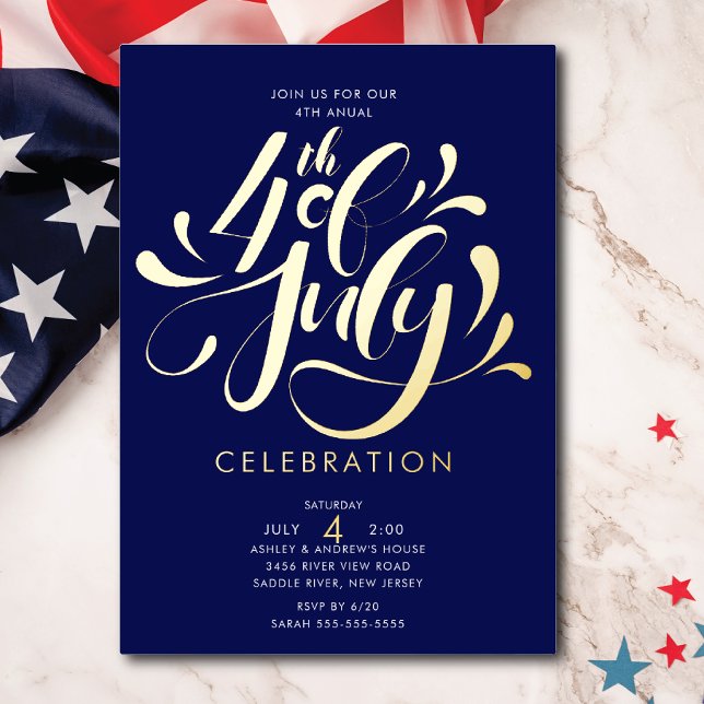 USA Independence Bash Foil Invitation (Creator Uploaded)