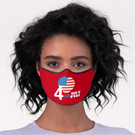 USA Independence Day 4th of JULY American Flag Premium Face Mask (Worn)