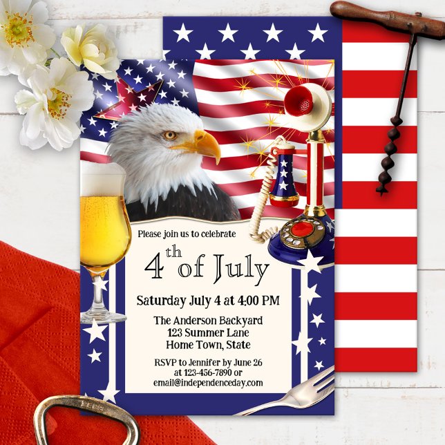 USA Independence Day 4th of July Party Invitation (Creator Uploaded)