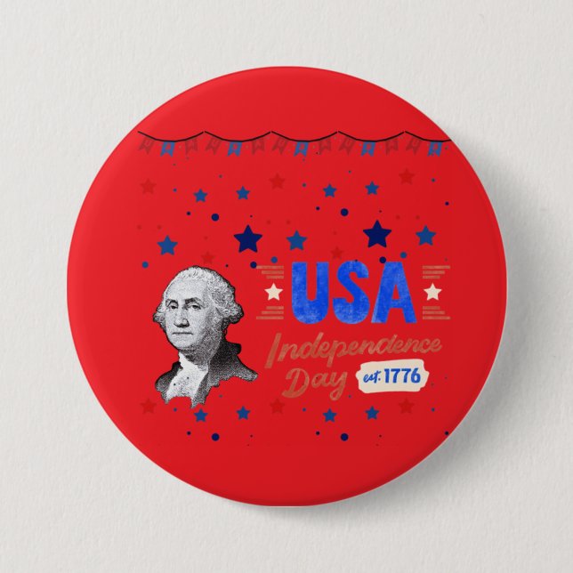 USA Independence Day Button (Front)