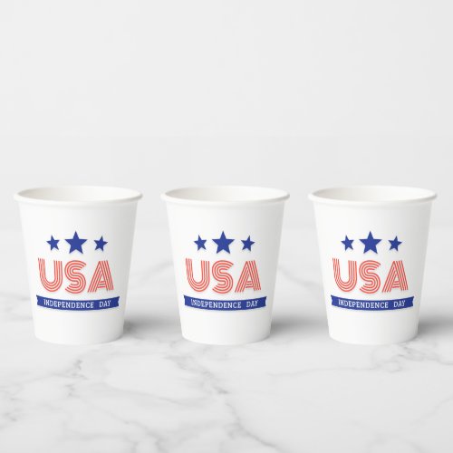 USA Independence Day Celebration Paper Cups