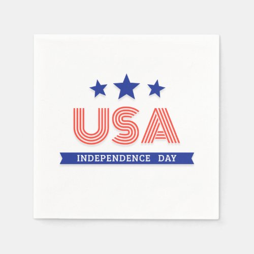 USA Independence Day Celebration Paper Napkins