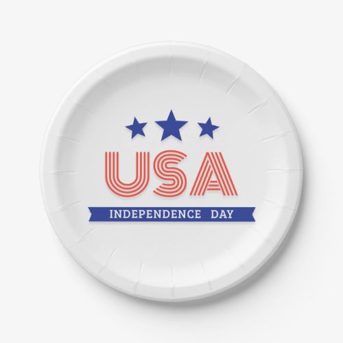 USA Independence Day Celebration Paper Plates