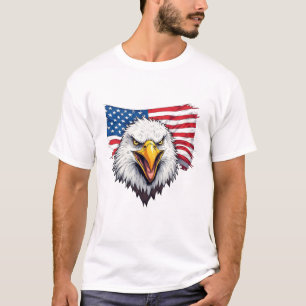 USA Independence Day Eagle Design T-Shirt