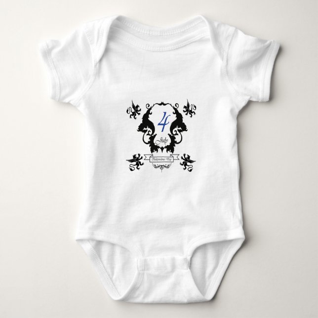 USA Independence Day greeting card Baby Bodysuit (Front)