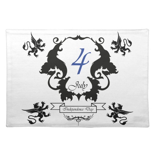 USA Independence Day greeting card Cloth Placemat (Front)