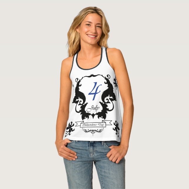 USA Independence Day greeting card Tank Top (Front Full)