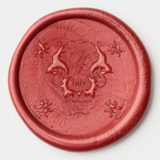 USA Independence Day greeting card Wax Seal Sticker