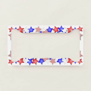 USA Independence Day Patriotic Stars American License Plate Frame