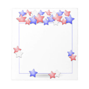 USA Independence Day Patriotic Stars American Notepad