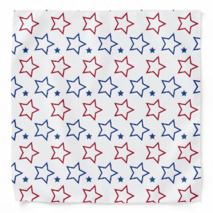 USA Independence Day Patriotic Stars Pattern Bandana